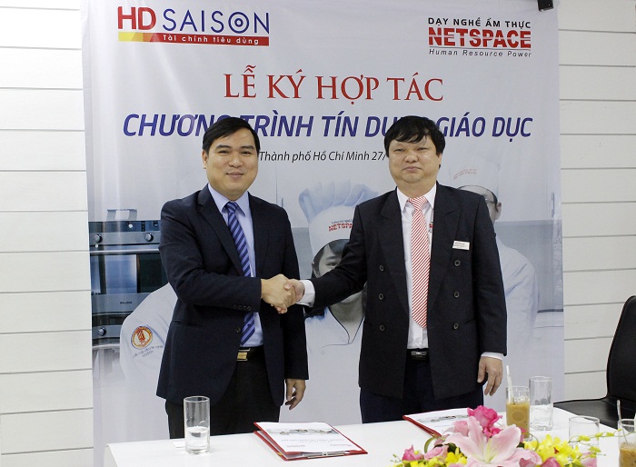 Lễ ký kết hợp tác chương trình vay vốn học nghề giữa Netspace và HD SAISON