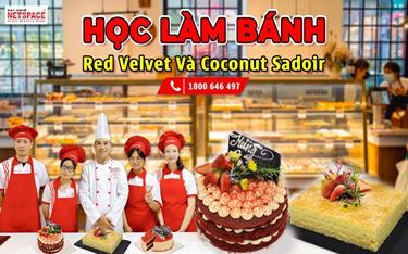 Học Làm Bánh Red Velvet - Coconut Sadoir