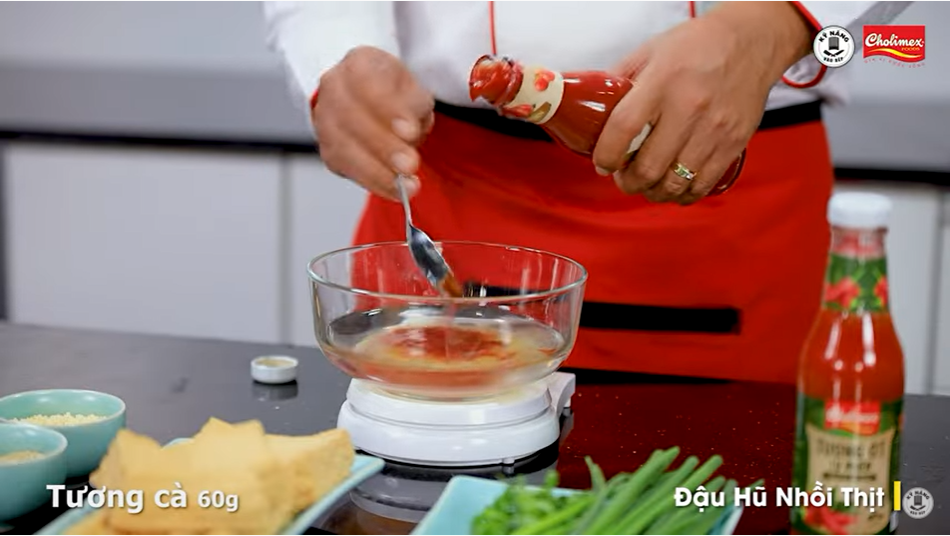 Cách làm món Đậu hũ nhồi thịt sốt cà chua ngon đơn giản